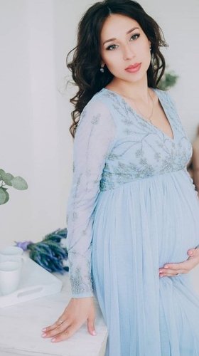 Вечернее платье для беременных миди №55