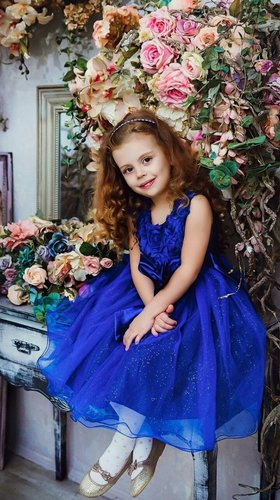 Детское платье в синем цвете № 14