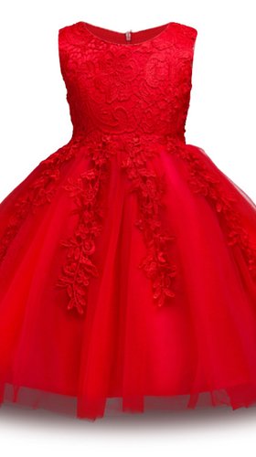 Детское платье  на 1 годик в красном цвете № 13