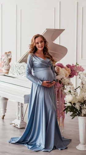 Вечернее платье для беременных миди №55